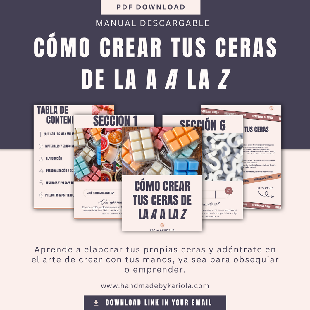 (Manual Digital PDF) Cómo crear tus ceras de la A a la Z